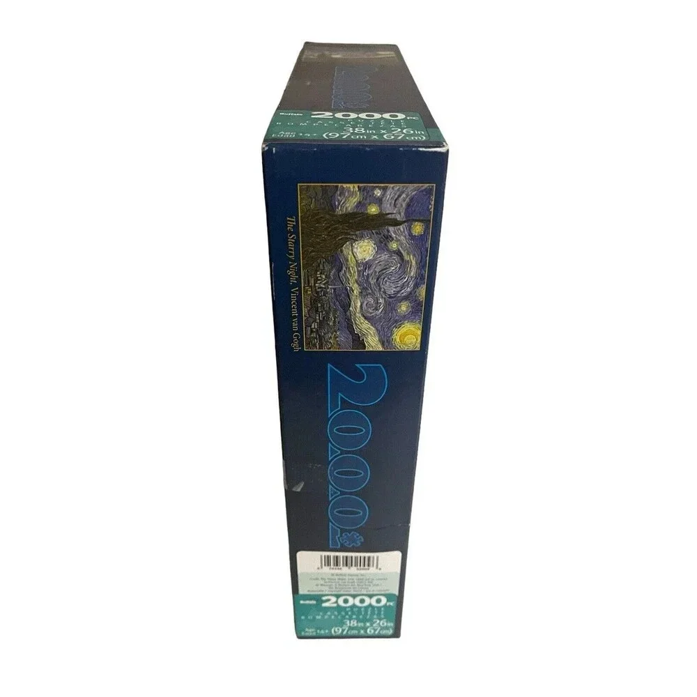 2000pc THE STARRY NIGHT JIGSAW PUZZLE Vincent Van Gogh Buffalo Games Complete